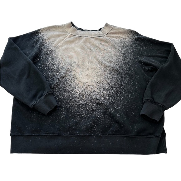 Wildfox Black Sweatshirt with Sprayed Bleach Design Women’s Size Small - Picture 3 of 10